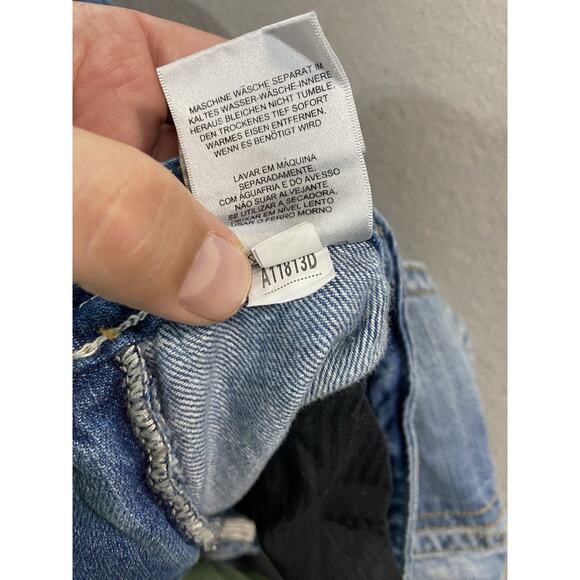 Miss Me Boyfriend Ankle Jeans Women Size 32 Blue Distressed EUC - Picture 6 of 10